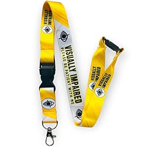 Visueel gehandicapt – Wees geduldig met mij Lanyard met veiligheidsafval en afneembare clip