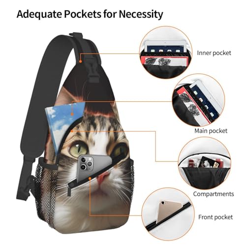 Mochila cruzada de pecho diagonal para senderismo miniatura 4