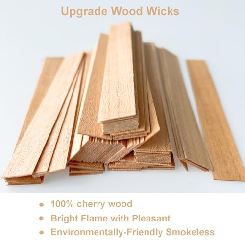 Kit 460 Piezas Pabilos de Madera para Velas 5.1 x 0.5 pulg miniatura 4