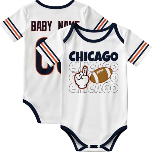 Image of KREDE Baby Clothes Custom Name Bodysuit for Baby Boy Gifts | Short Sleeves Bodysuit with Custom Number Name