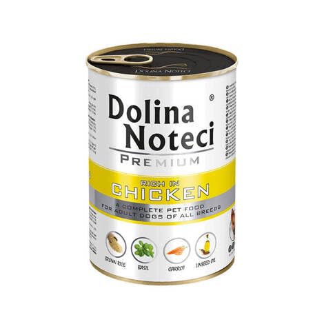 Dolina Noteci Premium Gluten-Free Wet Dog Food 400g High Meat Content Natural, Complete for Adult Dogs No Artificial Additives Omega 3 & 6 (Beef, 24x400g)