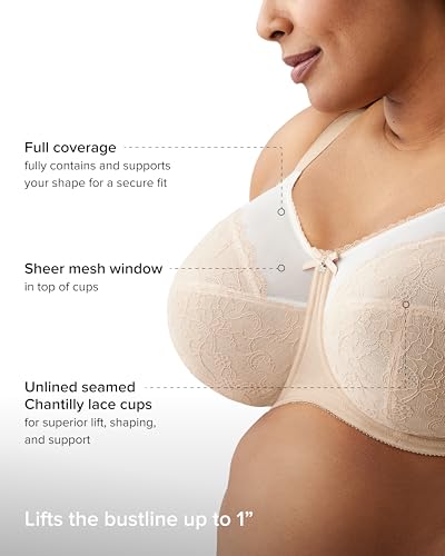 Image of Wacoal Women's Retro Chic Unlined Mesh Full Coverage Underwire Bra, 855186