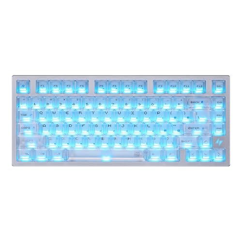 Image of ATK RS7 Turbo Semi-Aluminum Hall Effect Gaming Keyboard, 75% 80-Key Wired Keyboard, 0.001mm Rapid Trigger Adjustment, PBT Cherry Profile Keycaps (White, Primordial)
