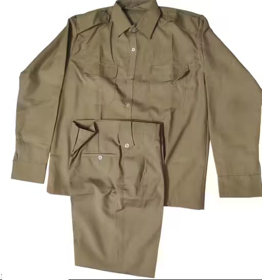 NCC Cotton Blend Khaki Uniform Set, Full Sleeve Shirt and Trouser Combo, Cadet Dress for Drill, Parade, Training, Unisex (26-36 Waist Size) (Waist 26) 2