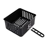 Fácil de limpiar: la cesta de repuesto para horno freidora de aire es apta para lavavajillas. La cesta de freidora con revestimiento antiadherente es duradera y fácil de limpiar. No frotes con un paño abrasivo o bolas de metal para proteger el revestimiento antiadherente.