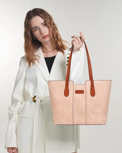 Image of ToLFE Tote Bags for Women Purses and Handbags Top Handle Satchel PU Leather Shoulder Hobo Bags | Top Handle