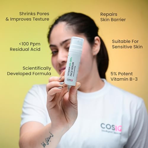 Cos-IQ 20% Niacinamide Face Serum For Clear Glowing Skin, Bright Skin, Reduces Dullness, Hydrates & Repairs Skin with Vit B3 & Hyaluronic Acid for Targets Acne Marks | For Women... - Image 4