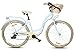 Goetze Mood - Bicicleta de ciudad retro vintage holandesa para mujer, ruedas de aluminio de 28 pulgadas, cambio Shimano Tourney de 7 velocidades, subida profunda, cesta con acolchado