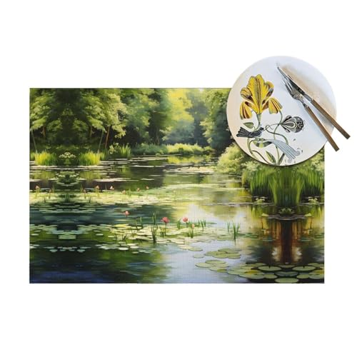 Sets de table imprimés nénuphars de qualité supérieure pour hôtel - 5