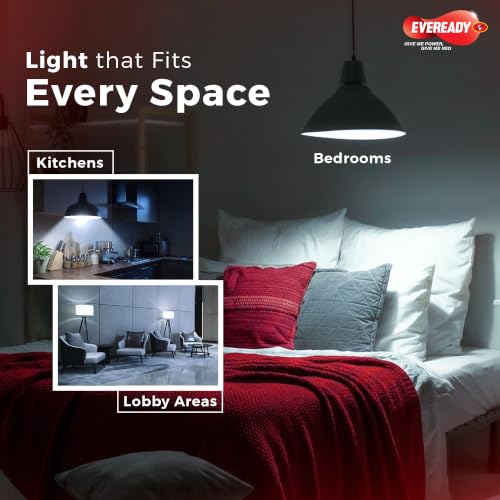 EVEREADY 9W Emergency Inverter LED Bulb, Rechargeable, B22, Pack of 4 - Image 6