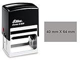 Upto 8 Lines of Custom Text Shiny Self Inking Rubber Stamp Large 40mm x 64mm