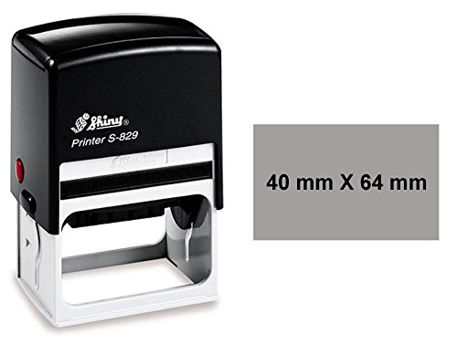 Upto 8 Lines of Custom Text Shiny Self Inking Rubber Stamp Large 40mm x 64mm