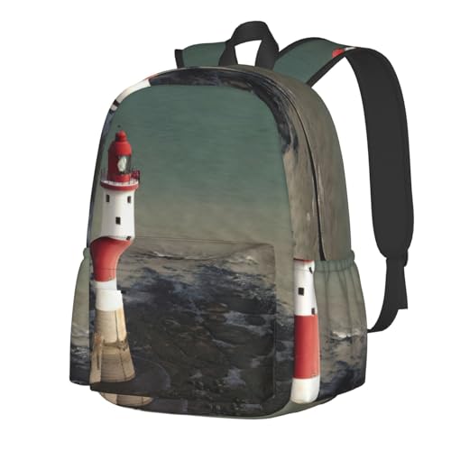 Sac à dos élégant pour l'école et les voyages avec motif imprimé océan