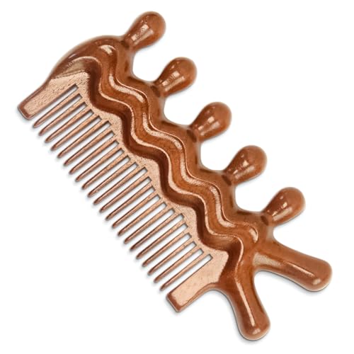 Peine de madera ergonómico para masaje y cabello miniatura 1