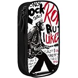 ペンケース ゴリラ ロックンロール アニメ 大容量 二層 筆箱 多機能 人気 ペン立て 男の子 女の子 文具ケース 子供 シンプル ツールペンケース 高校生 大学生 社会人用 中小学生 おしゃれ 文具バッグ プレゼント Blue