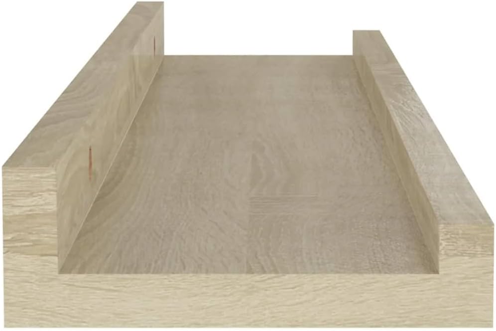 vidaXL Wall Shelf Set of 2 Sonoma Oak MDF Medium Wall Shelf