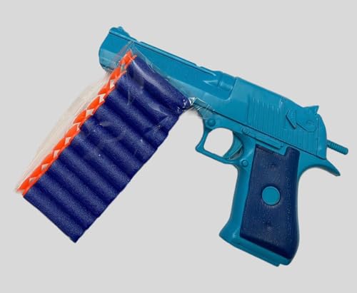Image of Blaze Storm Hot Fire Soft Bullet Gun Toy with 10 Safe Soft Foam Bullets, Fun Target Shooting Battle Fight Game for Kids Boys (Storm- Hot Fire)
