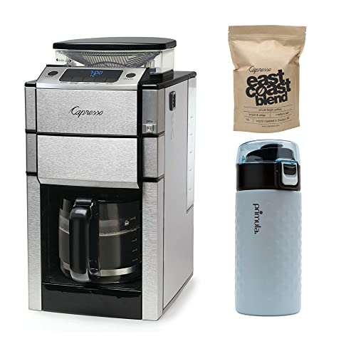 Capresso 48705 Team Pro Plus Coffee Maker With Glass Carafe Bundle With Blend Whole Bean Coffee & Stainless Steel Tumbler (3 Items) #TOP4