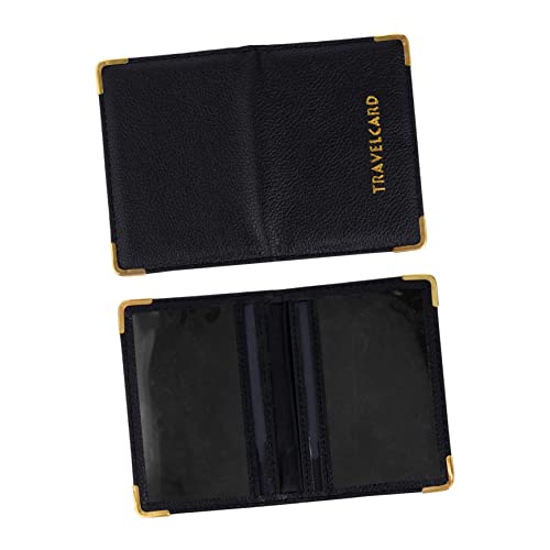 Veemoon 1pc Id Card Protection Cover Card Sleeve Pu Leather Bank Bag Credit Bag