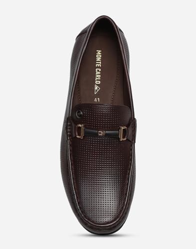 Image of Monte Carlo Mens Solid Slip on Genuine Leather Loafers (201818FW)