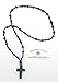 Blessed Greek Christian Orthodox Handmade Black Prayer Rope Necklace Cross -Mt Athos Fragrance With Holy (Chrism- Myrrh)