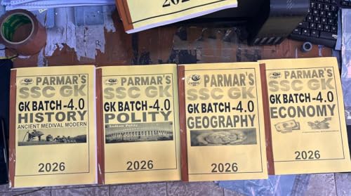 Image of Parmar Sir SSC GK Batch-4.0 2026 Notes ( History+Geography+Polity+Economy+Physics+Chemistry+Biology+GK ) 8 Booklet English Medium black and white Xerox