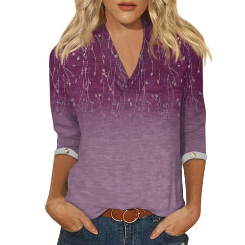 SCBFDI Camisetas Rayas Camisa Mujer Camiseta Rosa Tallas Grandes Mujer Vestidos Fiesta Camisa Niña Blanca Blusa Negra Mujer Fiesta Camiseta Tul Mujer Camiseta Personalizada Mujer Morado S