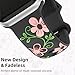 Witzon Floral Band Compatible with Apple Watch Bands For Women 40mm 41mm 38mm 42mm 44mm 45mm 46mm 49mm, Engraved Cute Flower Soft Silicone Strap for iWatch Series 11 10 9 8 7 6 5 4 3 2 1 SE Ultra