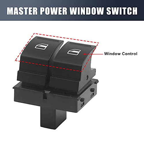Uxcell Master Driver Side Power Window Switch 2K0 959 857 A Replacement For Vw Golf Gtl Mk5 #TOP2