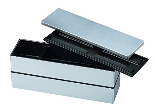 Tatsumiya Hakoya Slim Two-Stage Lunch Metallic Silver 52333
