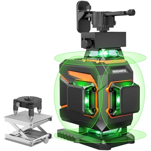 Niveau laser GOCHIFIX 4x360 16 lignes 4D niveau laser vert auto-nivelant outil de niveau vertical...