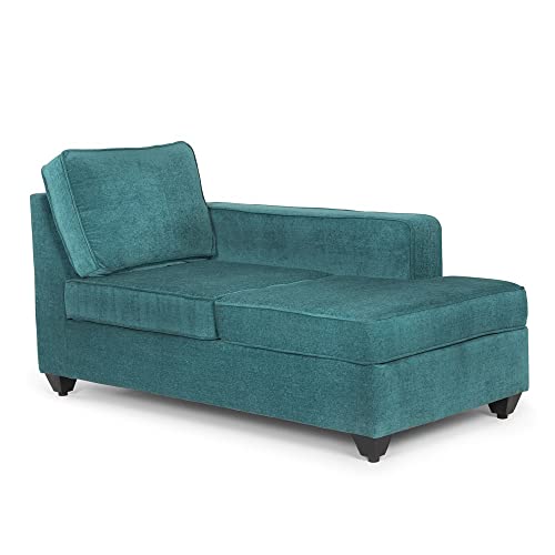 Image of Wakefit Sofa Set | 3 Year Warranty | Sofa 3 Seater, 3 Seater Sofa for Living Room, Wooden Sofa Set, 4 Seater + Right Aligned, Sofa for Living Room - Napper(Malphino : Malibu Green)