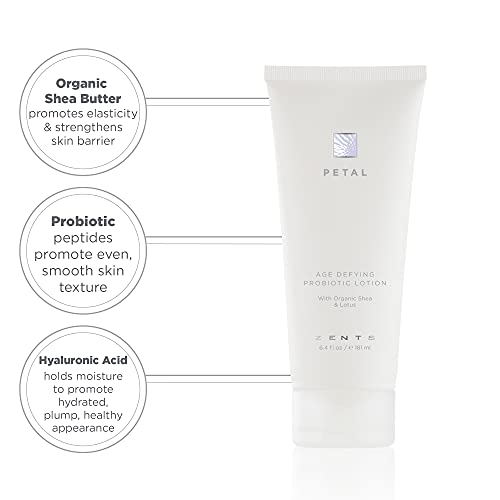 Zents Age Defying Probiotic Lotion (Petal Fragrance) Anti-Aging Body And Hand Cream With Organic Shea Butter & Hyaluronic Acid, 6.4 Fl Oz #TOP5