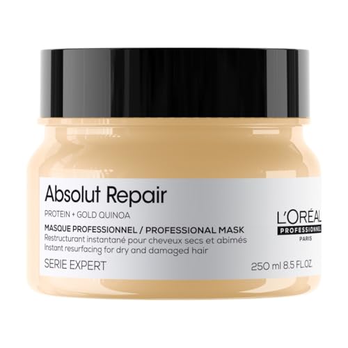 Bild von L'Oréal Professionnel Reparierende Haarmaske für strapaziertes und trockenes Haar, Mit Quinoa, Serie Expert, Absolut Repair Maske