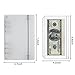 YoeeJob A6 Budget Binder Envelopes Clear PVC Loose Leaf Bags Zipper Pouch Cash Envelopes for Budgeting, 12 Packs