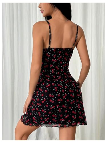 Image of MakeMeChic Womens Mesh Trim Sleeveless Bodycon Mini Dress