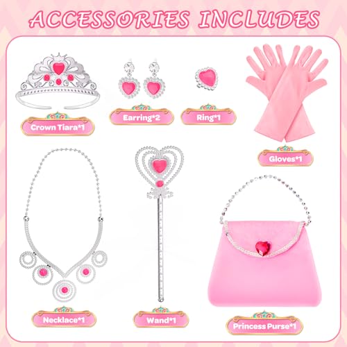 Disfraz Princesa Niñas 10 Piezas con Capa y Accesorios miniatura 3