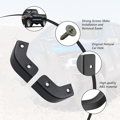 Image of Mud Flaps Delete Compatible with 2026 Ford F150 2WD /4WD Accessories 2021-2025 All Weather Fender Guard Mudguards Sediment Protection No Need to Drill Holes Compatible with Ford F150 Accessories