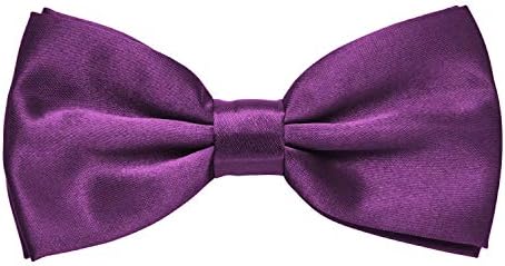 MASADA bow tie - men's accessory in shiny-look, continuously adjustable, handmade with hook closure - 12 x 6 cm