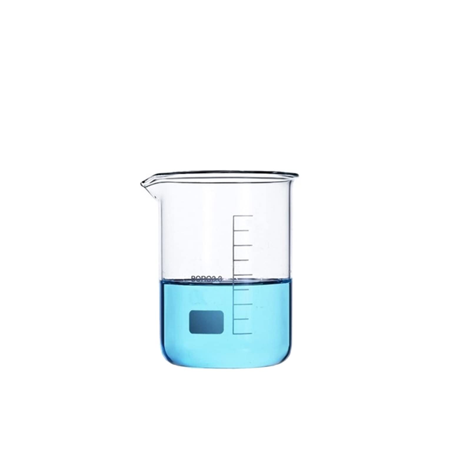 Vaso de precipitados de vidrio de 10 ml con graduación, vaso medidor de vidrio de borosilicato resistente a altas temperaturas, equipo de química de laboratorio, paquete de 10 (capacidad: 10 ml)
