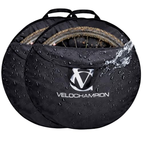 Amazon.co.uk VeloChampion Waterproof Bicycle Wheel Bag Storage Cover | Mountain, Road, Gravel or Kids BMX | 650b. 700c. 16” 20” 24” 26” 27.5” 29” Bike Wheelset Transport Travel Case (2, Large 26-29”) #ad #ad