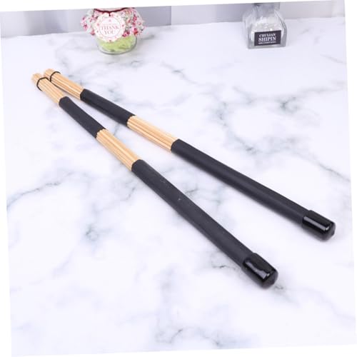 Par de baquetas de madera jazz negras para percusión miniatura 7