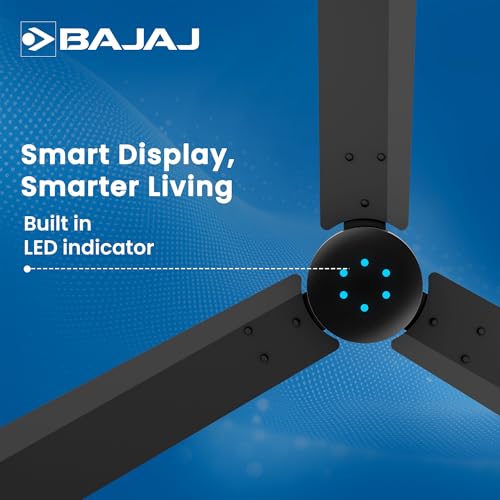 Image of Bajaj Classico Sleek Neo 5S 1200MM BLDC Ceiling Fan with Remote|LED speed indicator|BEE 5 Star Rated Energy Efficient|Power Saving|Sleek Compact Design|High Air Delivery|2Yr Warranty|Smoke Black