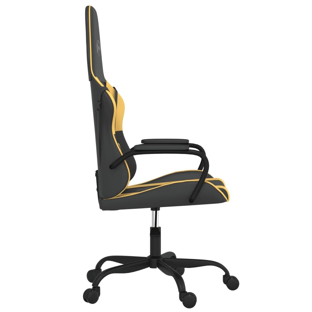 Silla Gaming de Masaje Cuero sintético Negro y Dorado, Sillón De Relax, Sillon Masaje Relax, Sillon Relax Electrico, Hogar Sillon Relax, Sillones Comodos, Sofa Tantra - 345535