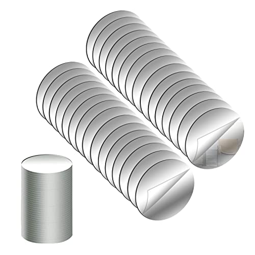 TAIANJI 50 Piezas Espejos Adhesivos, Redondo de Espejo Hojas Autoadhesivas Espejos Redondos para La Decoración Artesanal de Pegatinas de Pared de Espejos 3D de Pared (3 X 3cm) Cover
