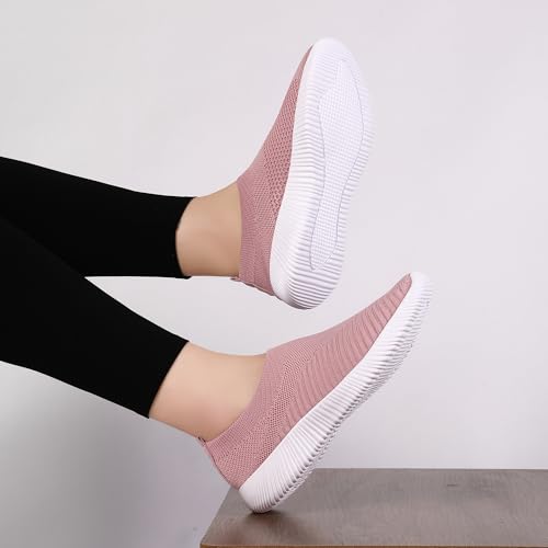 Image of DLWKIPV Womens Slip on Walking Tennis Shoes for Women Work Running Athletic Gym Sports Sneakers Lightweight Casual Shoe
