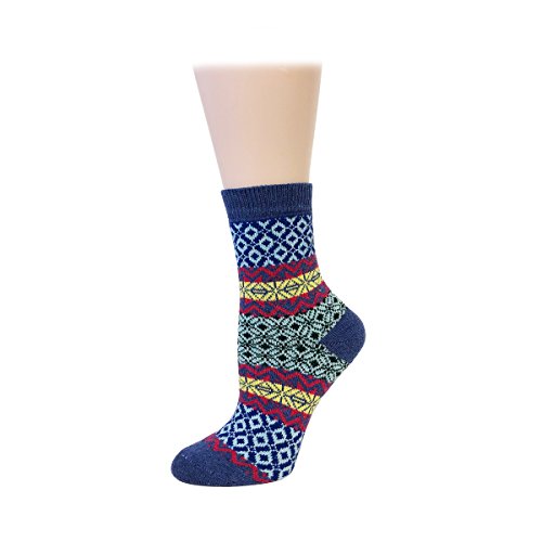 Image of Bowbear Women's 5-Pair Vintage Pattern Wool Socks