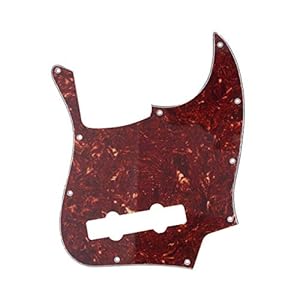 Musiclily Pro 5-snarige 10 Schroefgaten J-stijl Bas Slagplaat voor Fender Mexican Jazz Bass, 4-laags Vintage Tortoise
