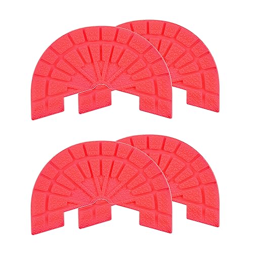 Image of HARFINGTON 2pair Shoe Sole Protector for Sneakers Size 6-6.5 Non Slip Pad Heel Plates Repair for Men and Women, Red