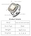 YYSuniee Designer Inspired Two Tone Statement Rings for Women 18K Gold Plated Fashion Brand Engagement Wedding Ring-White Shell, Size 7